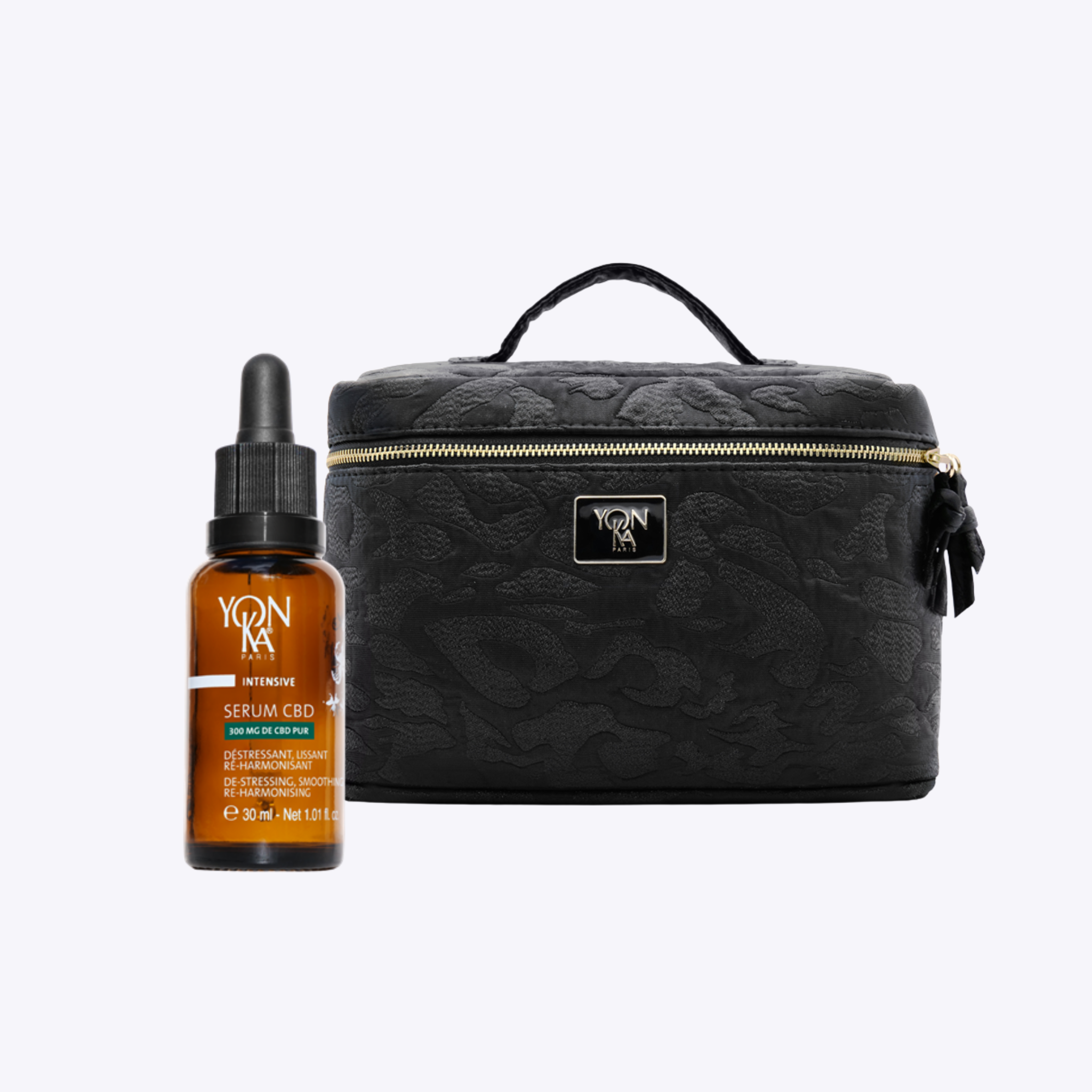Serum CBD with a stunning Black Vanity Bag