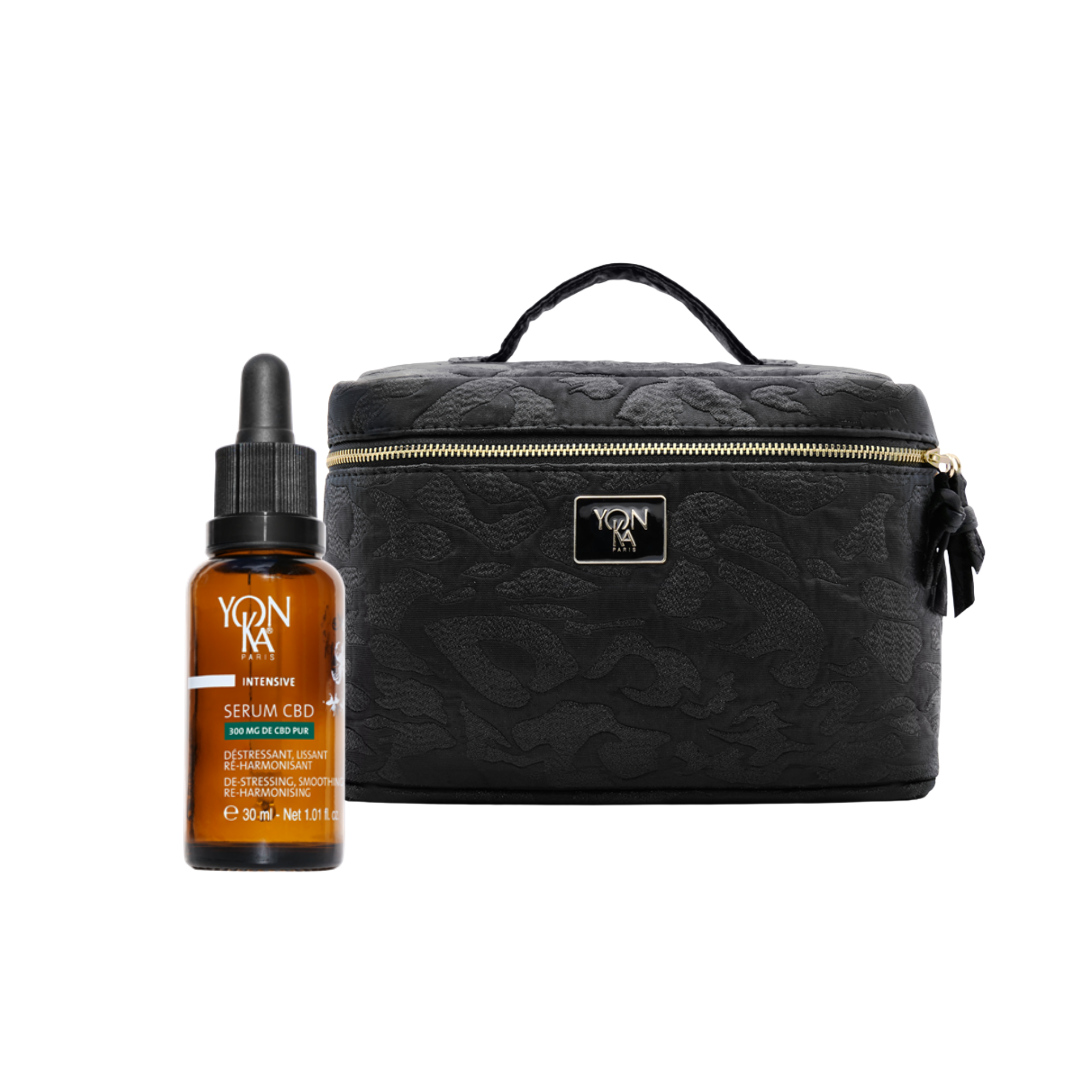 Serum CBD with a stunning Black Vanity Bag